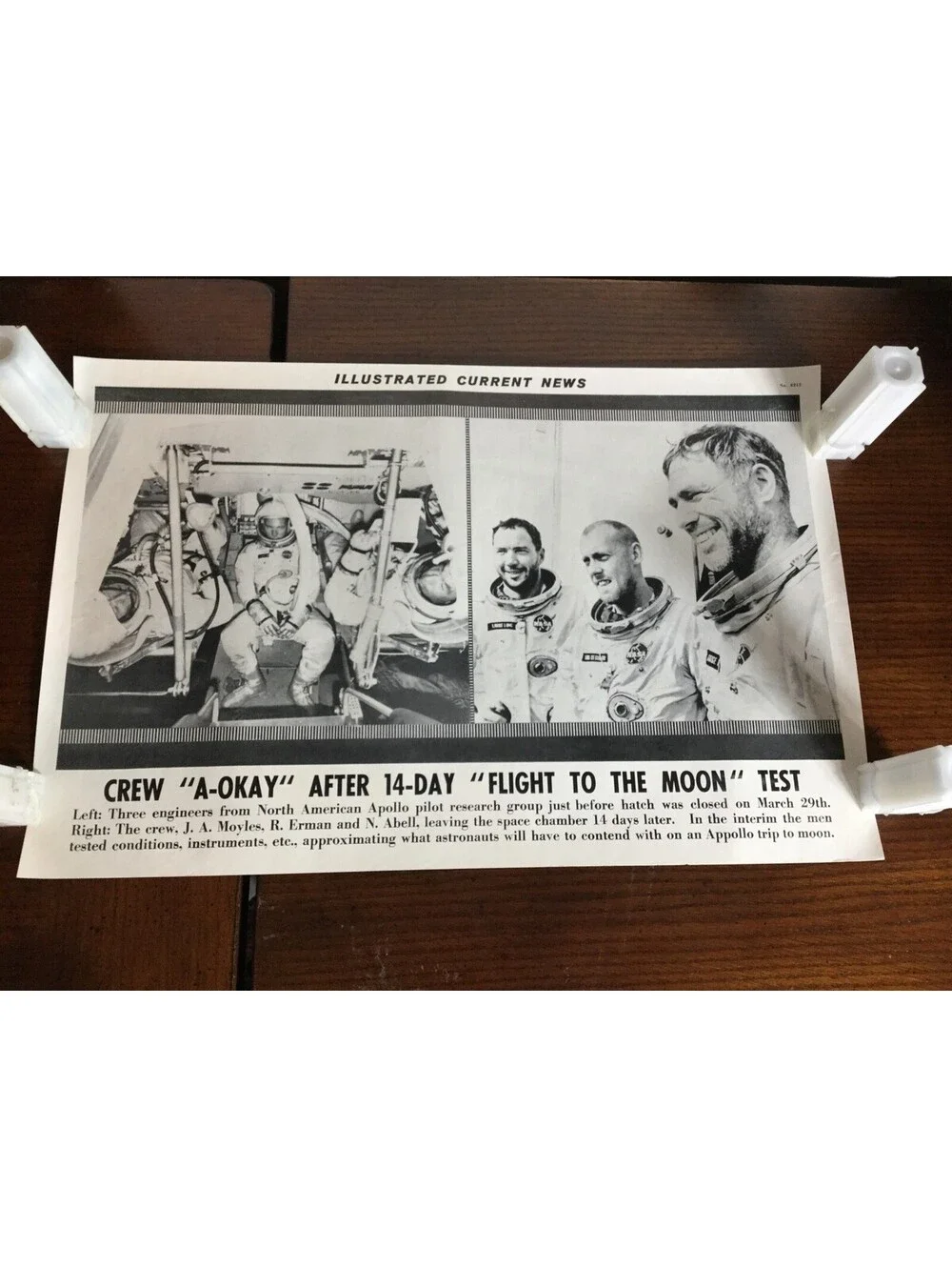 Illustrated Current News - 14 Day Flight to Moon Test Apollo Erman Abell Moyles